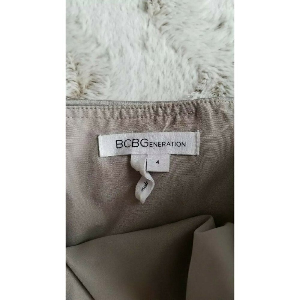 Bcbg Generation Silver Metallic Gray Strapless Mi… - image 6